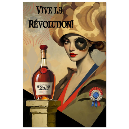 Vintage French Revolution Cognac Art Print No Frame 60x90 cm 24x36″ Classic Matte Paper Poster
