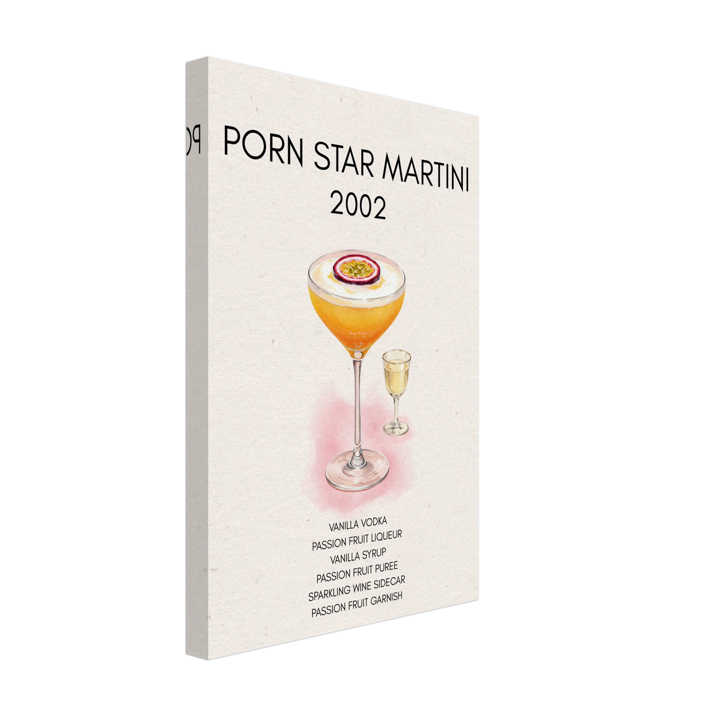 Porn Star Martini Cocktail Bar Poster Print No Frame 30x45 cm 12x18″ Gallery Wrapped Canvas