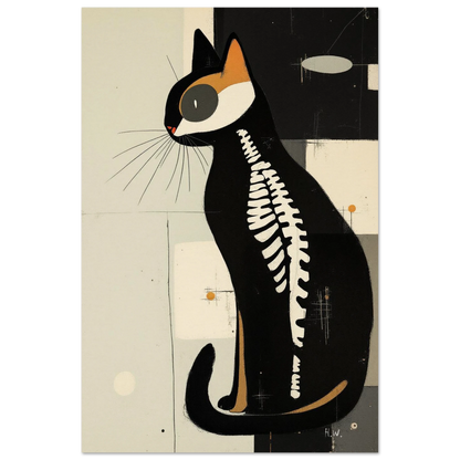 Modern Cat Skeleton Abstract Art Poster Print No Frame 40x60 cm 16x24″ Museum-Quality Matte Paper Poster