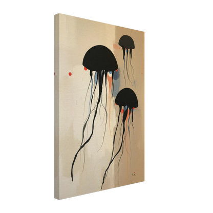 Minimalist Abstract Floating Jellyfish Art Print No Frame 40x60 cm 16x24″ Gallery Wrapped Canvas