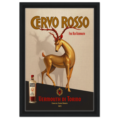 Art Deco Golden Deer Cocktail Bar Poster Print 60x90 cm 24x36″ Gallery Wrapped Canvas No Frame
