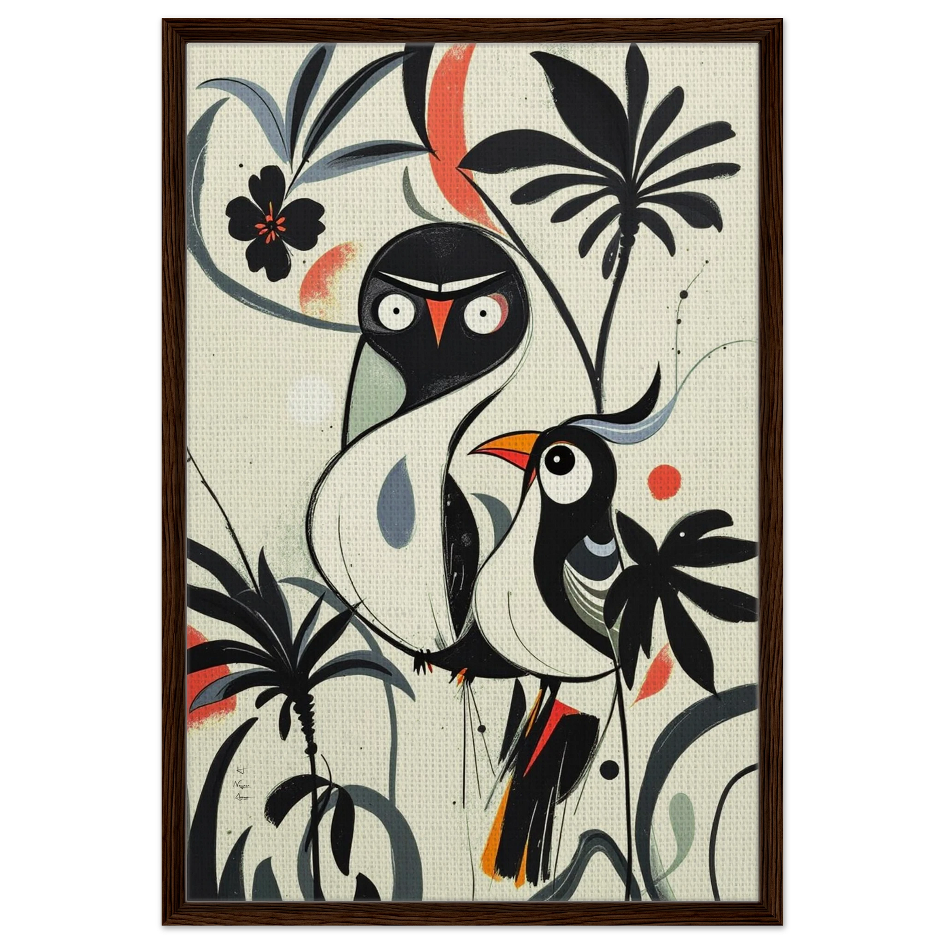 Abstract Bird Modern Tropical Art Print