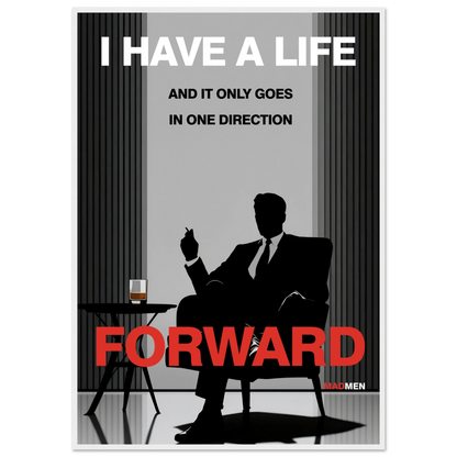 Mad Men Motivational Quote Don Draper Art Print No Frame 60x90 cm 24x36″ Gallery Wrapped Canvas