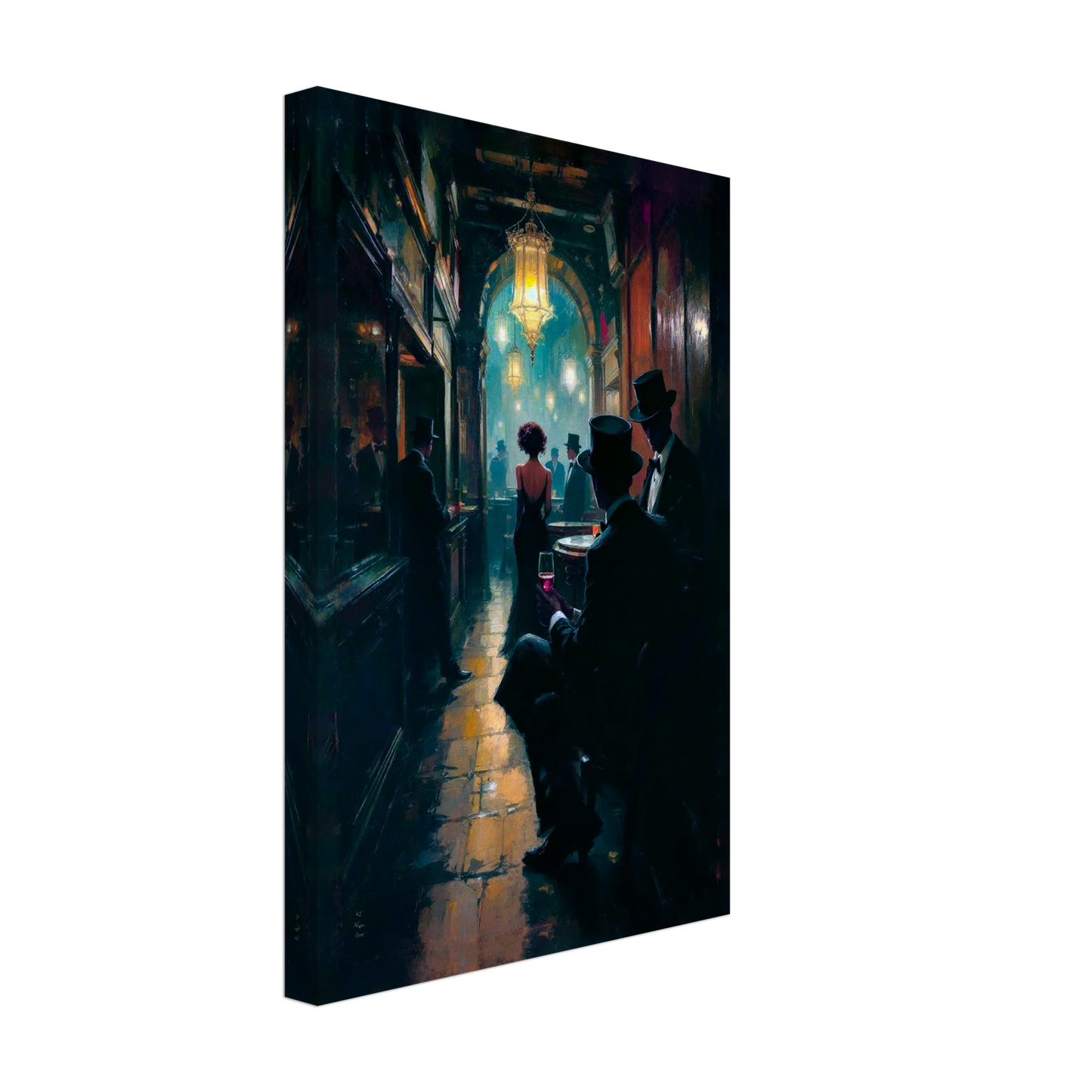 Prohibition Speakeasy Art Deco Print No Frame 30x45 cm 12x18″ Gallery Wrapped Canvas