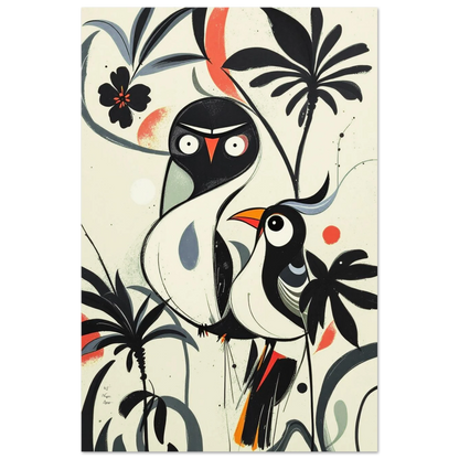Abstract Bird Modern Tropical Art Print