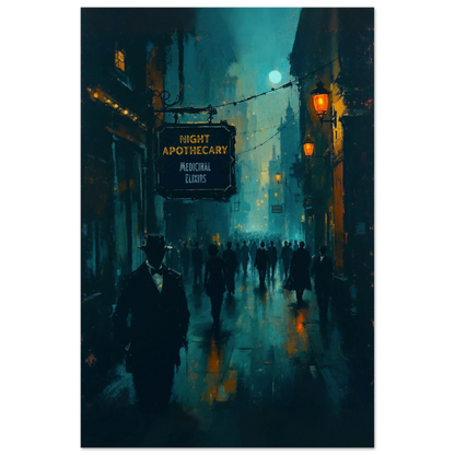 Prohibition Speakeasy Moody Nightlife Art Print 60x90 cm 24x36″ Museum-Quality Matte Paper Poster No Frame
