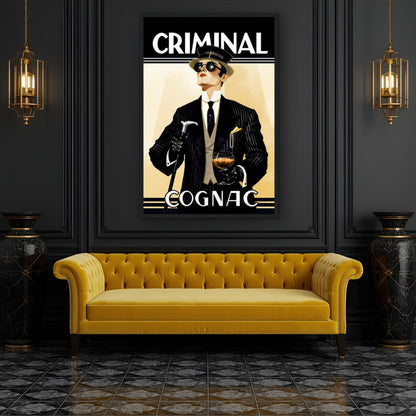 Criminal Cognac 1920s Art Deco Print